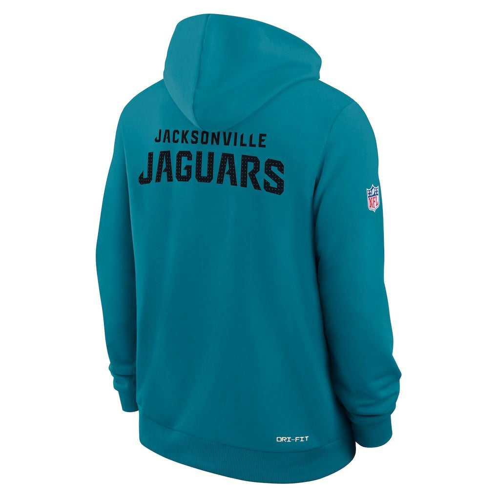 Jacksonville Jaguars Sideline Standard Issue Initial Home Dri-FIT Hoodie Teal