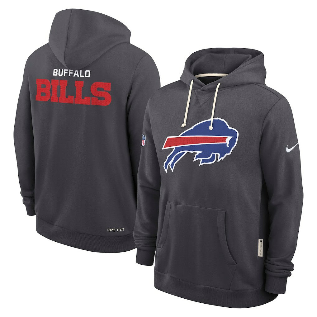 Buffalo Bills Sideline Standard Issue Initial Home Dri-FIT Hoodie Anthracite