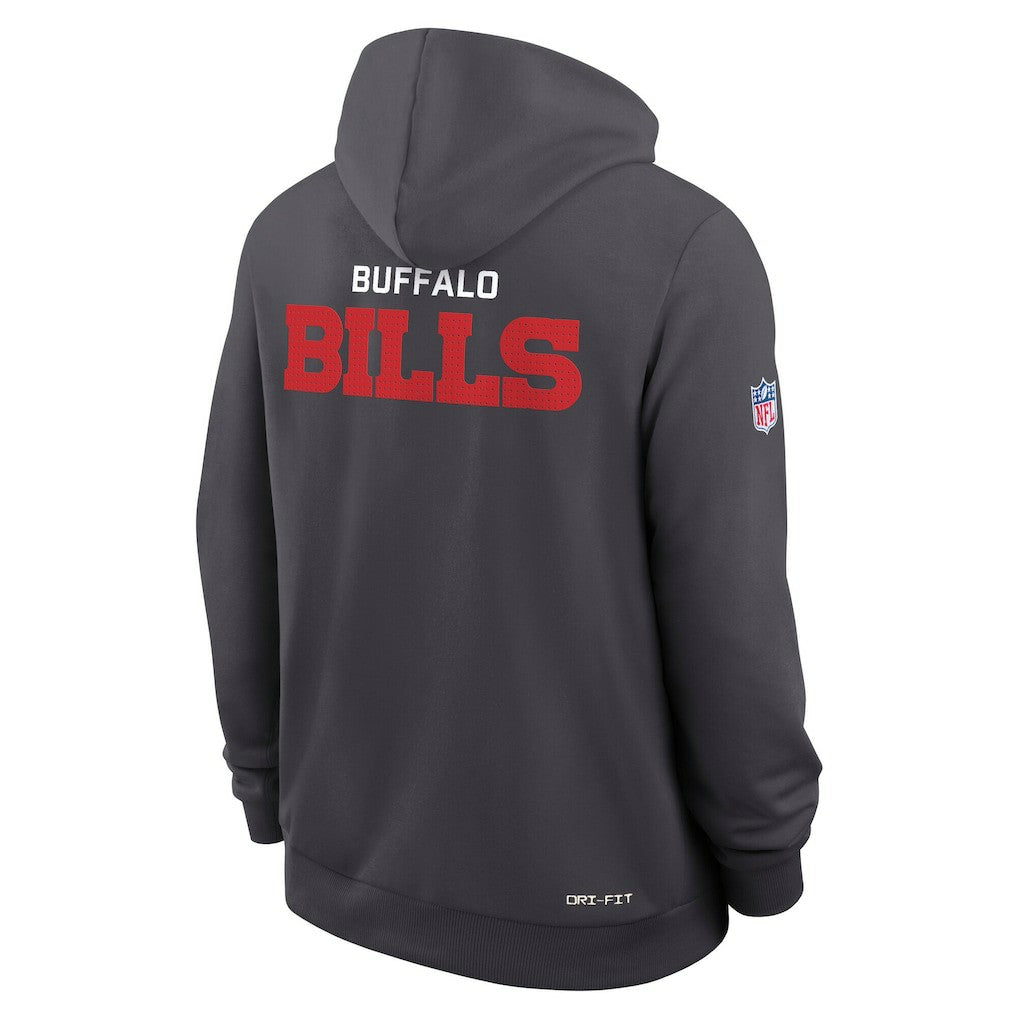 Buffalo Bills Sideline Standard Issue Initial Home Dri-FIT Hoodie Anthracite