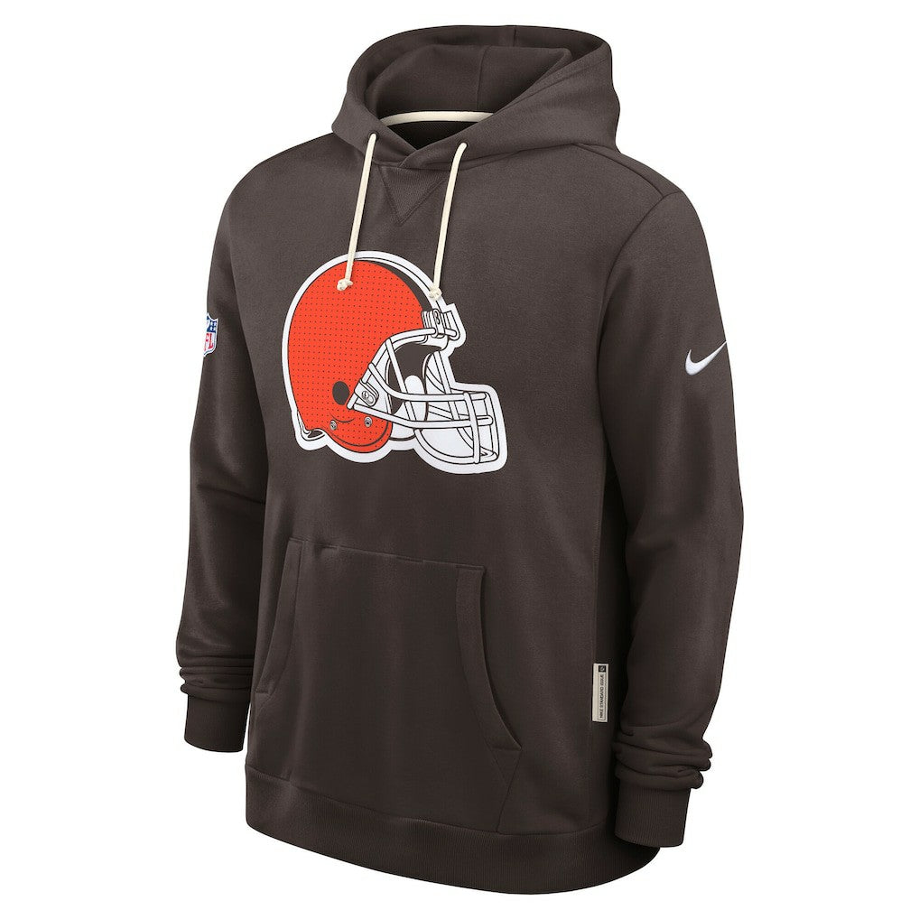 Cleveland Browns Sideline Standard Issue Initial Home Dri-FIT Hoodie Brown