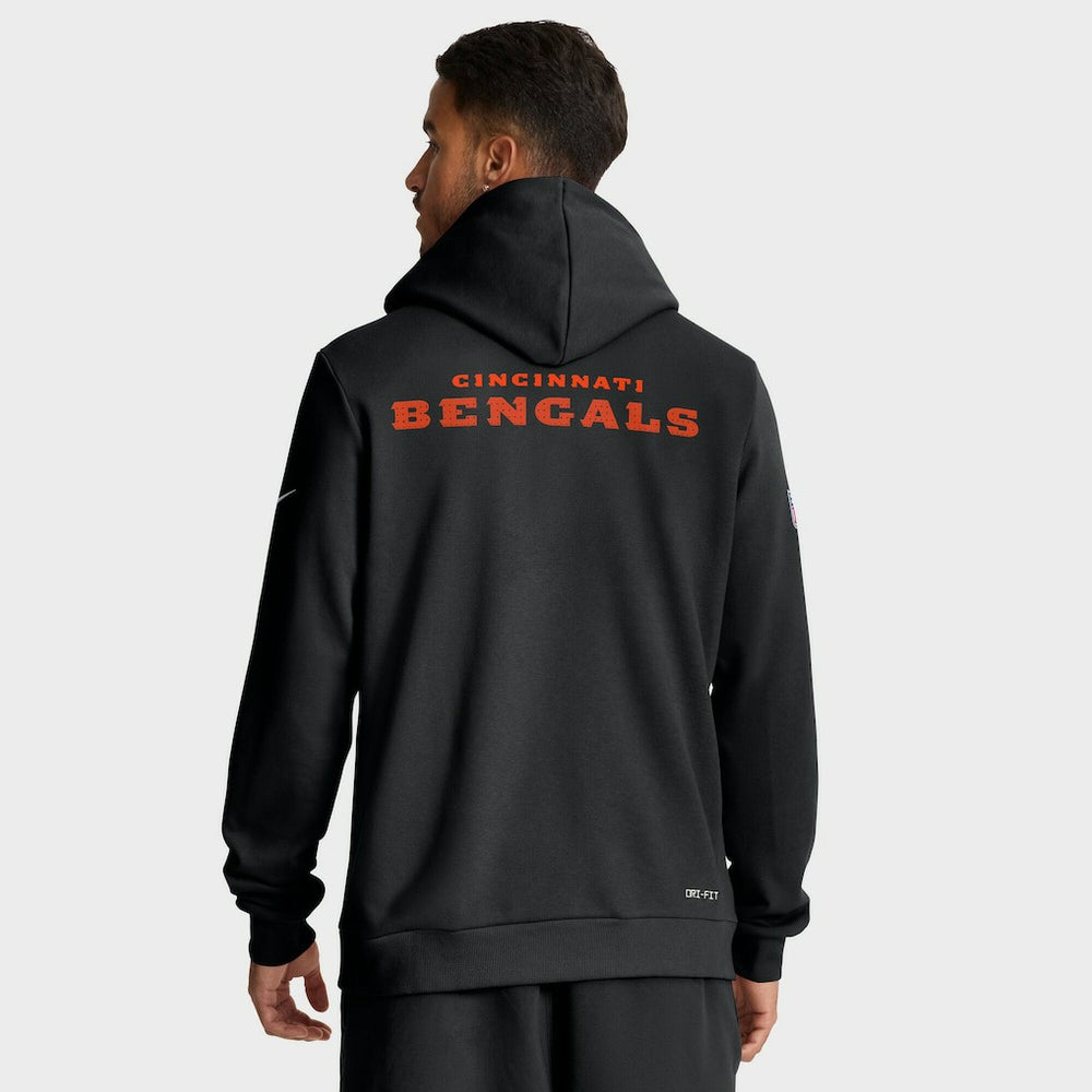 Cincinnati Bengals Sideline Standard Issue Initial Home Dri-FIT Hoodie Black
