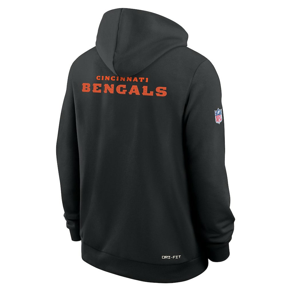 Cincinnati Bengals Sideline Standard Issue Initial Home Dri-FIT Hoodie Black