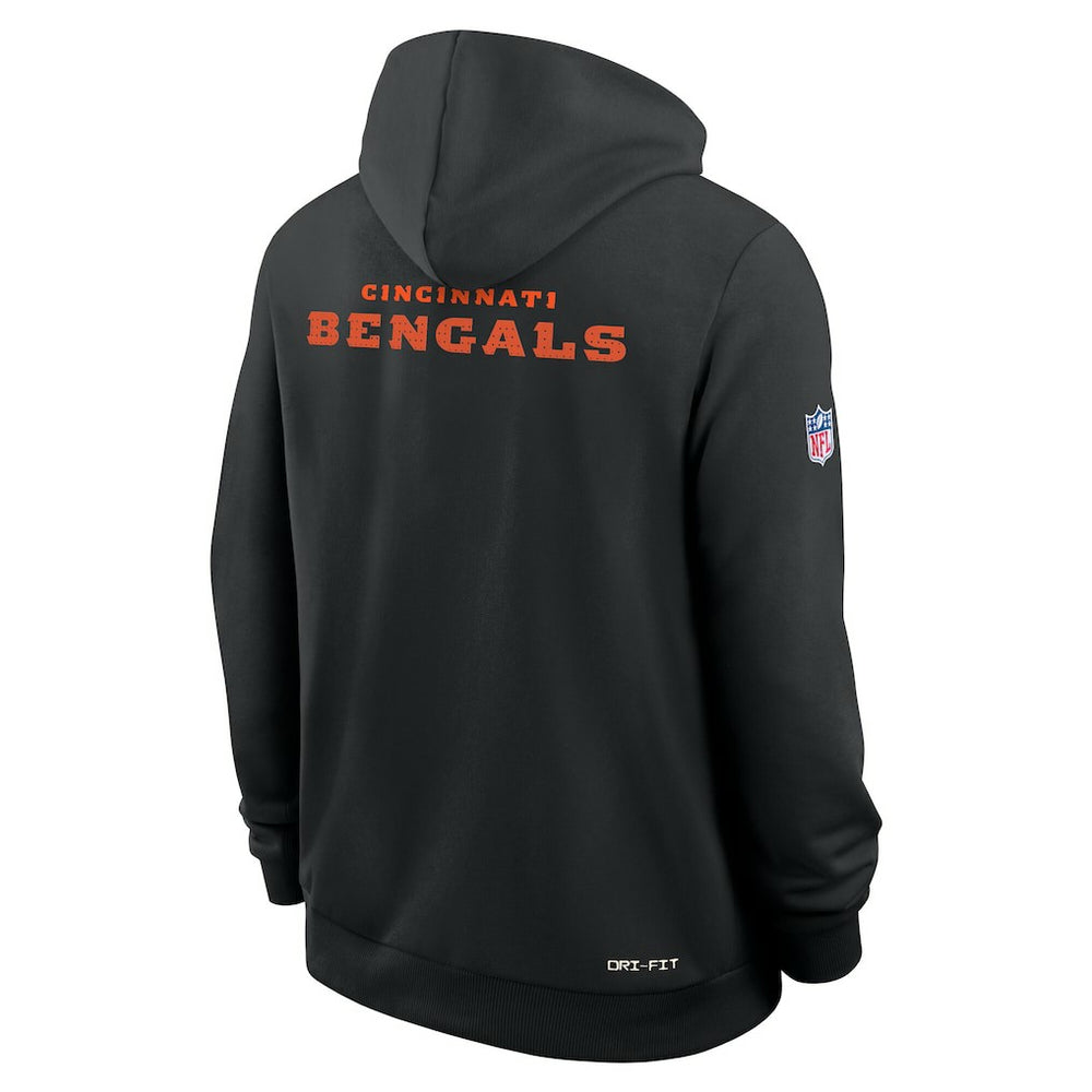 Cincinnati Bengals Sideline Standard Issue Initial Home Dri-FIT Hoodie Black