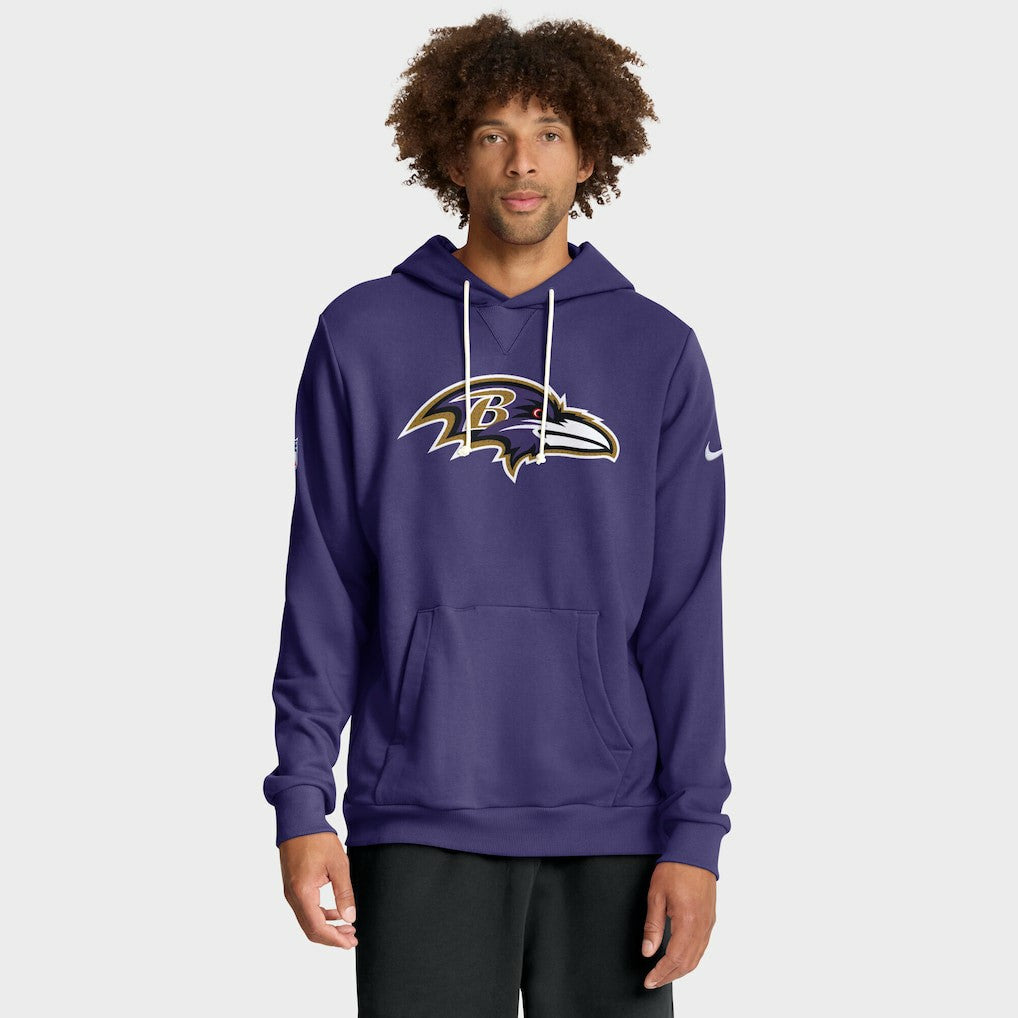 Baltimore Ravens Sideline Standard Issue Initial Home Dri-FIT Hoodie Purple