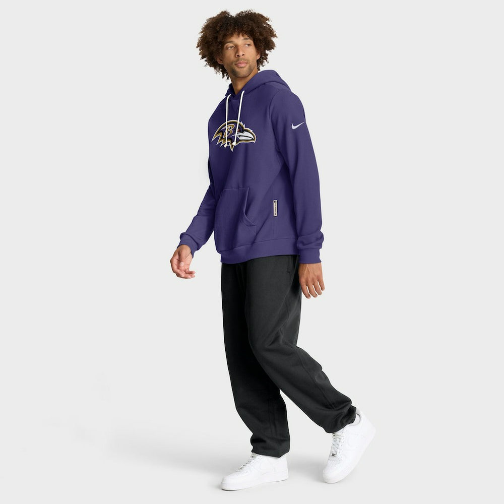 Baltimore Ravens Sideline Standard Issue Initial Home Dri-FIT Hoodie Purple