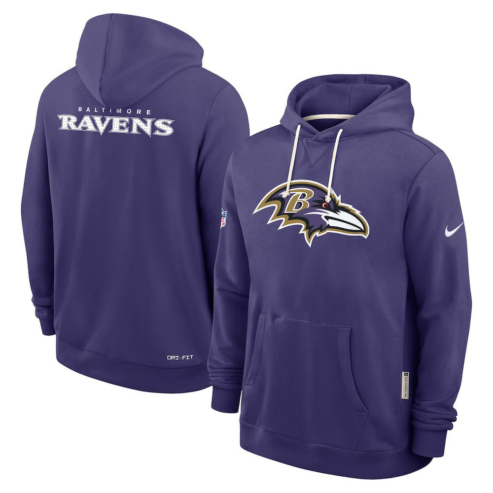 Baltimore Ravens Sideline Standard Issue Initial Home Dri-FIT Hoodie Purple