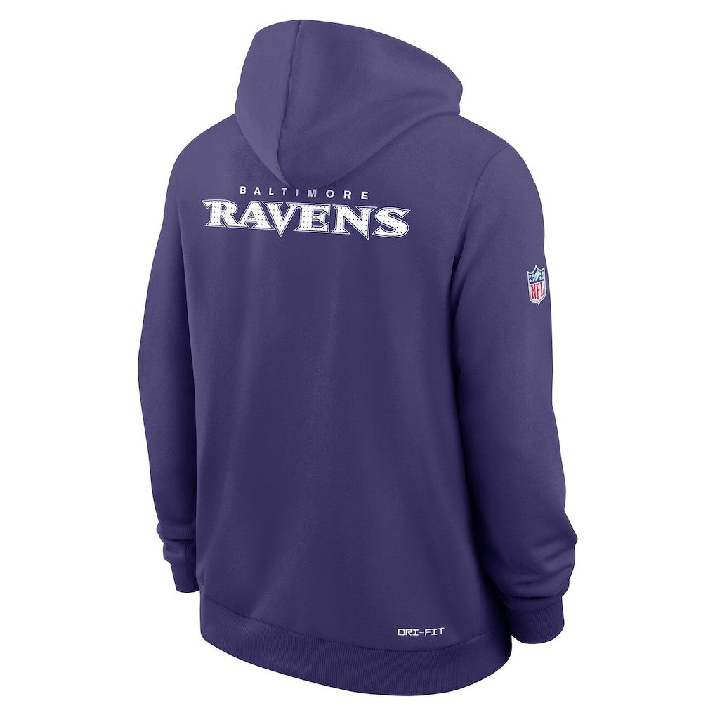 Baltimore Ravens Sideline Standard Issue Initial Home Dri-FIT Hoodie Purple