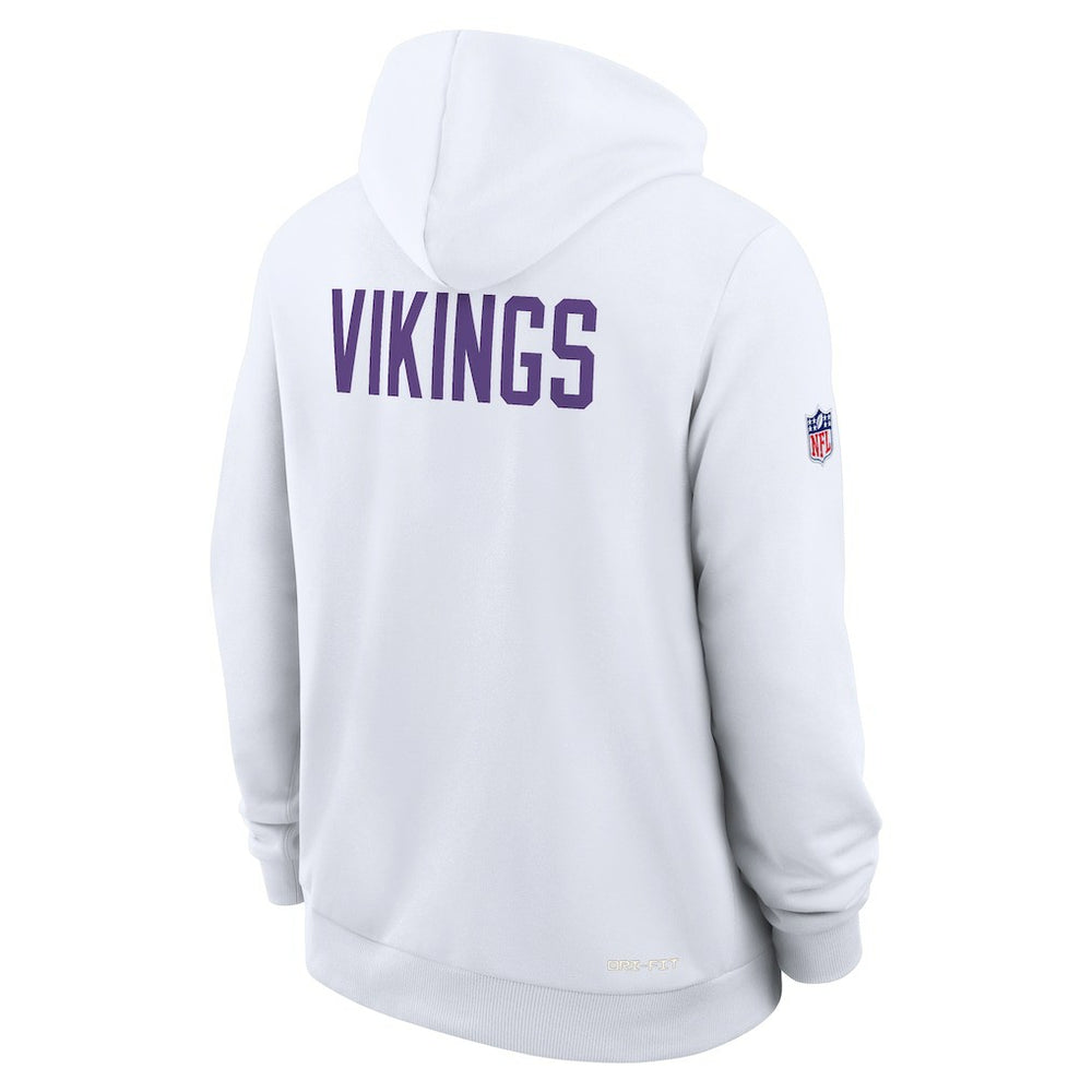 Minnesota Vikings Sideline Standard Issue Alt 2 Dri-FIT Hoodie White