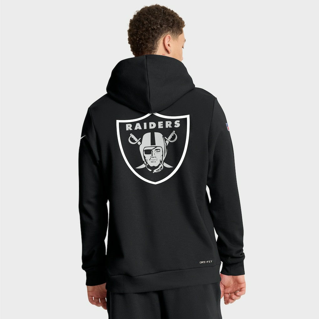 Las Vegas Raiders 2025 NFL Crucial Catch Sideline Standard Issue Dri-FIT Hoodie Black