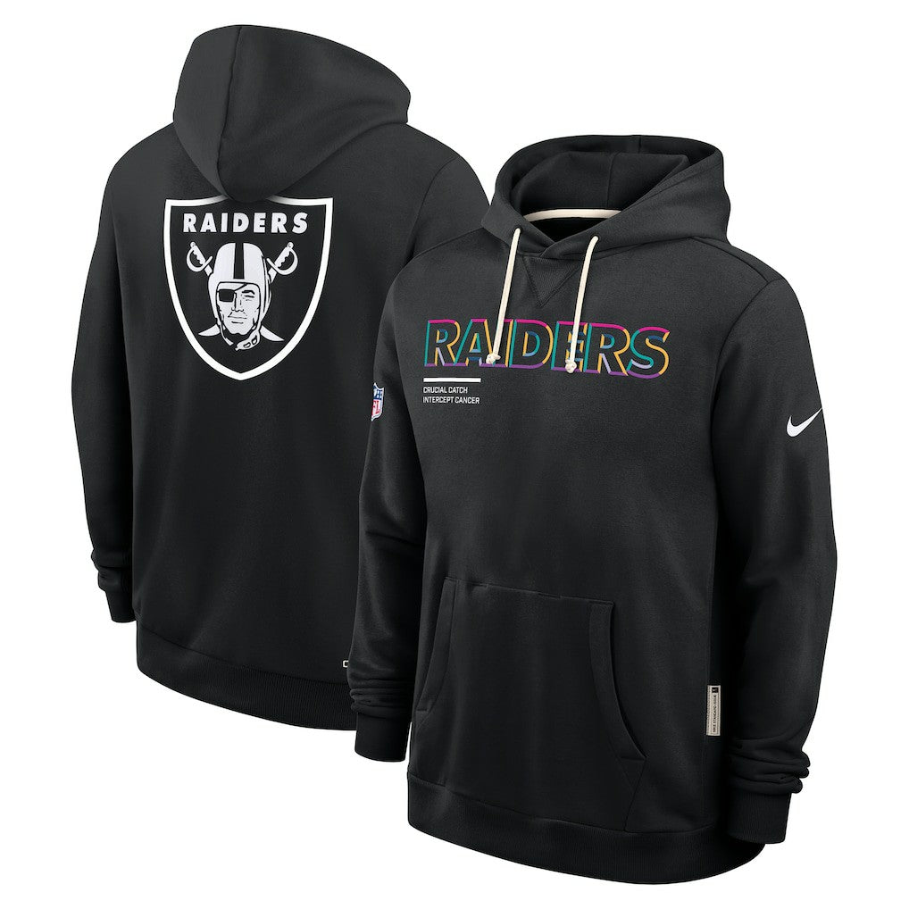 Las Vegas Raiders 2025 NFL Crucial Catch Sideline Standard Issue Dri-FIT Hoodie Black