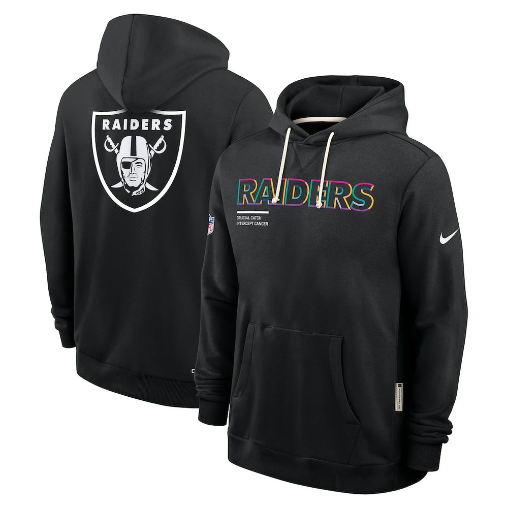 Las Vegas Raiders 2025 NFL Crucial Catch Sideline Standard Issue Dri-FIT Hoodie Black