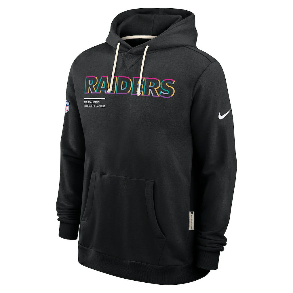 Las Vegas Raiders 2025 NFL Crucial Catch Sideline Standard Issue Dri-FIT Hoodie Black