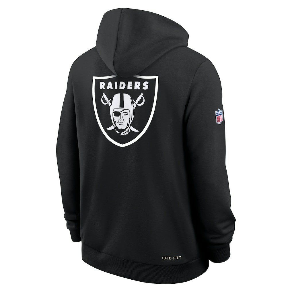 Las Vegas Raiders 2025 NFL Crucial Catch Sideline Standard Issue Dri-FIT Hoodie Black