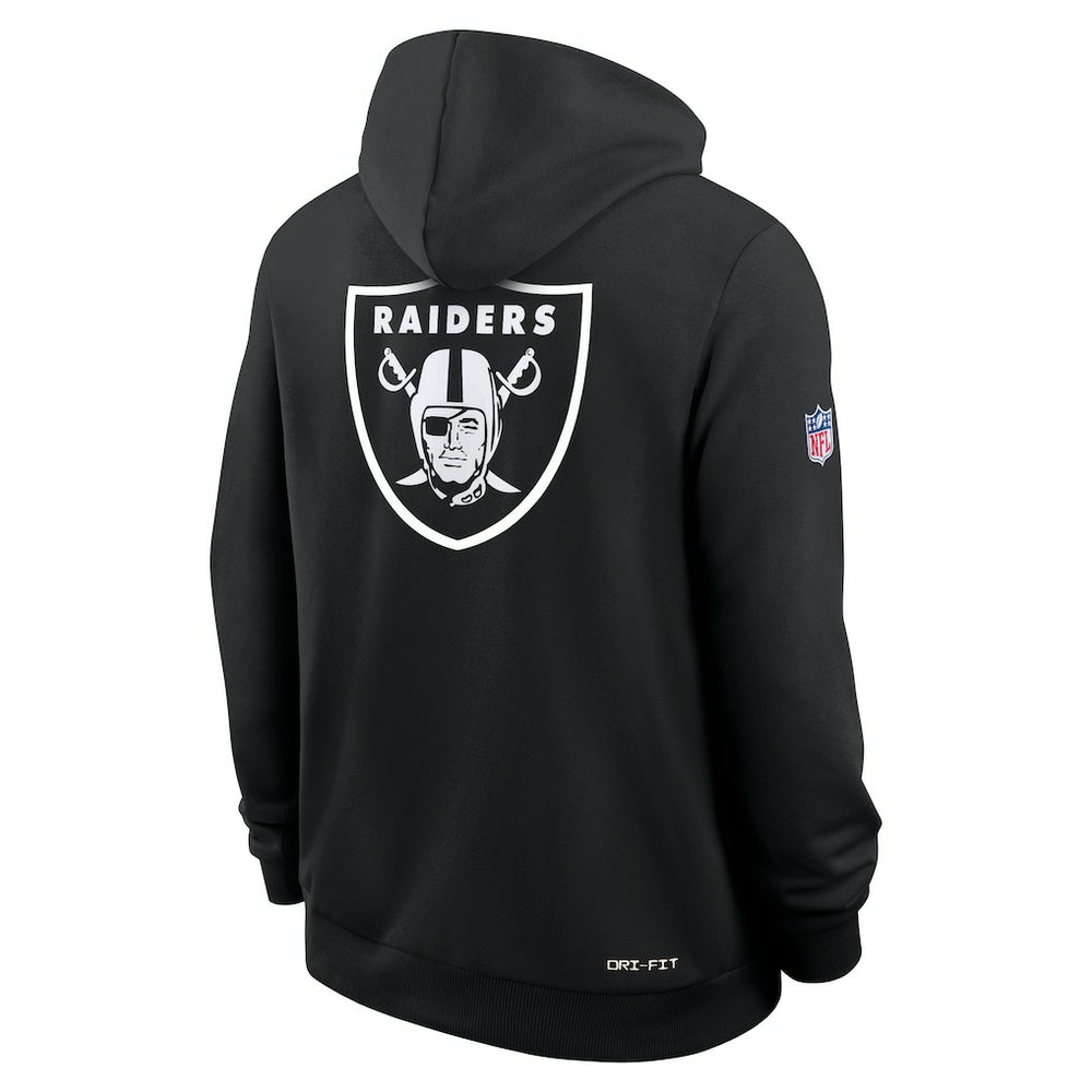 Las Vegas Raiders 2025 NFL Crucial Catch Sideline Standard Issue Dri-FIT Hoodie Black