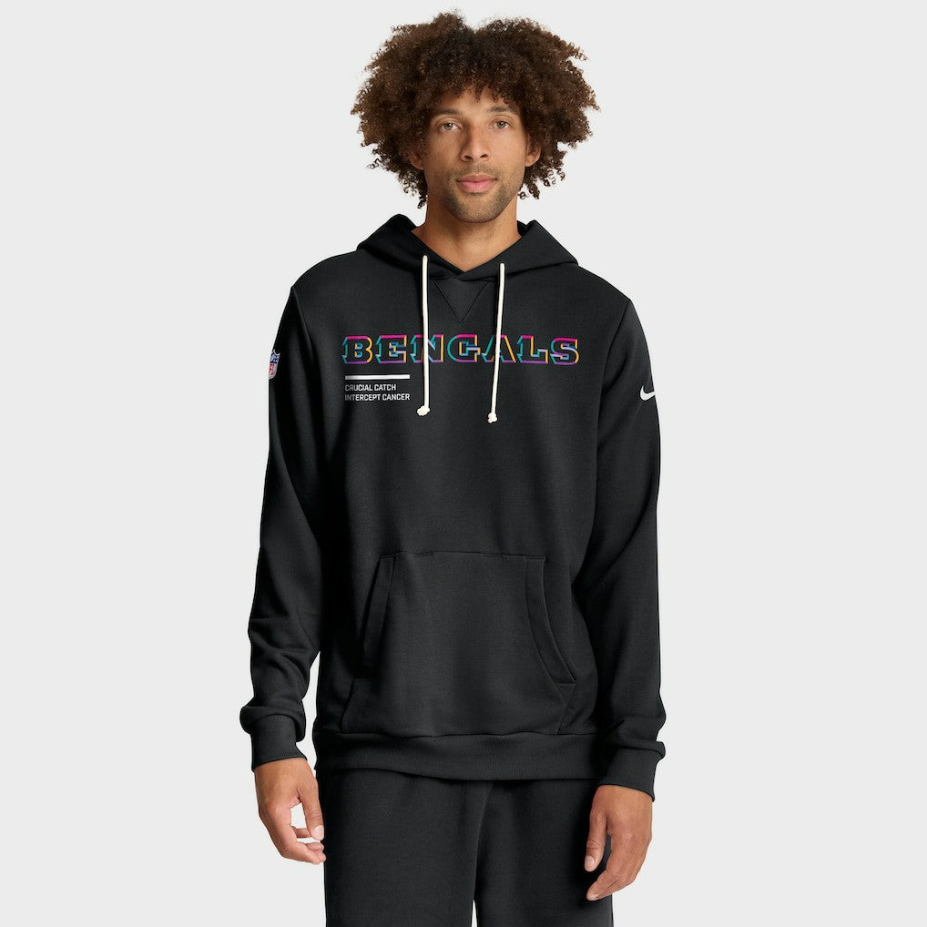 Cincinnati Bengals 2025 NFL Crucial Catch Sideline Standard Issue Dri-FIT Hoodie Black
