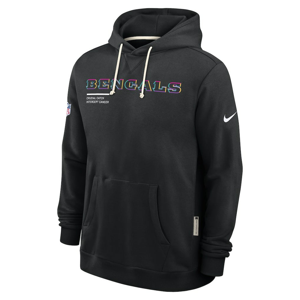 Cincinnati Bengals 2025 NFL Crucial Catch Sideline Standard Issue Dri-FIT Hoodie Black