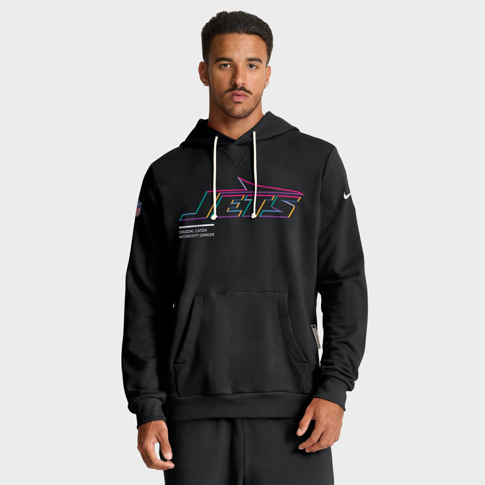 New York Jets 2025 NFL Crucial Catch Sideline Standard Issue Dri-FIT Hoodie Black