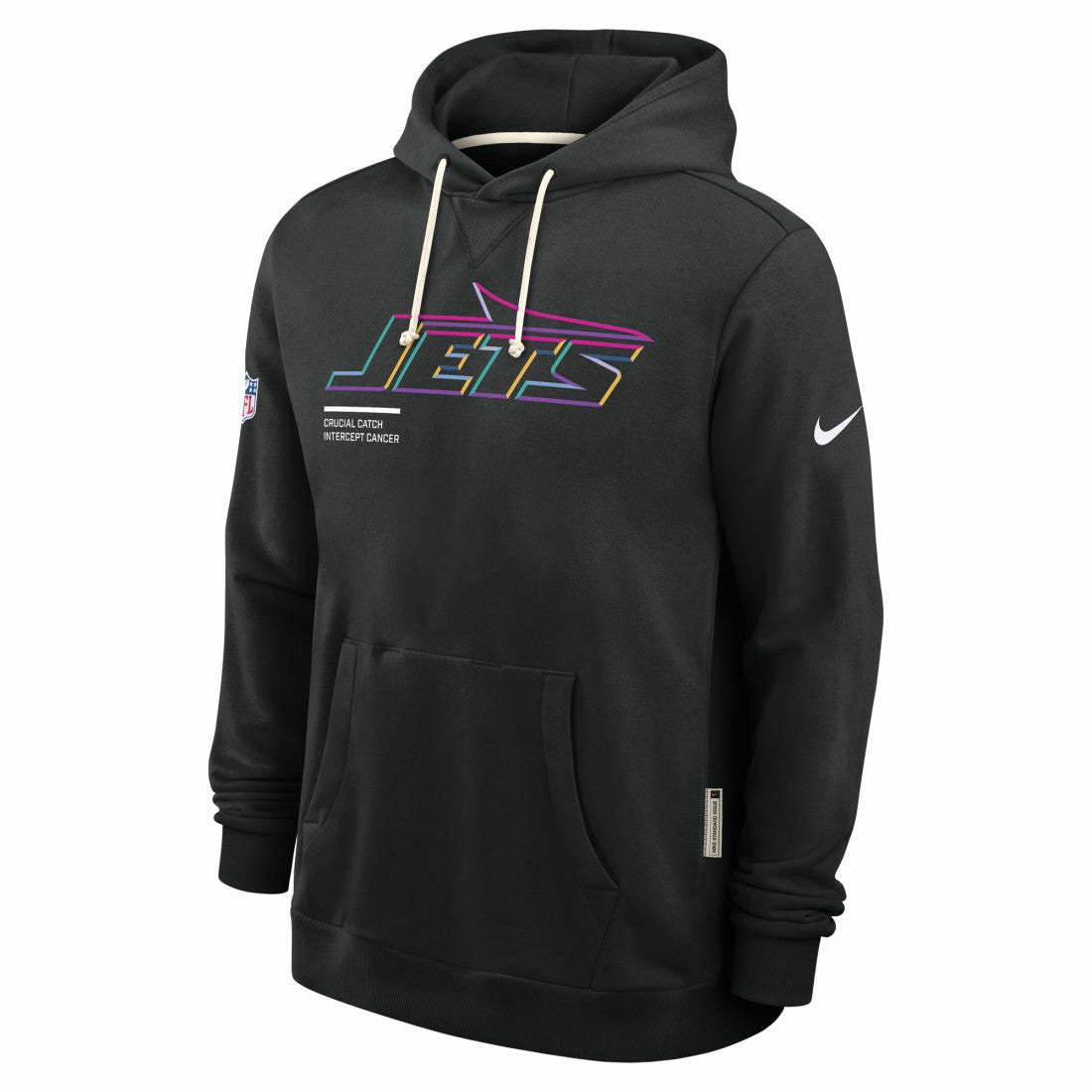 New York Jets 2025 NFL Crucial Catch Sideline Standard Issue Dri-FIT Hoodie Black
