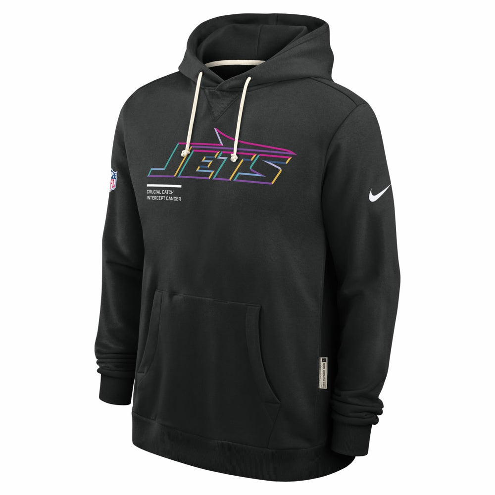 New York Jets 2025 NFL Crucial Catch Sideline Standard Issue Dri-FIT Hoodie Black