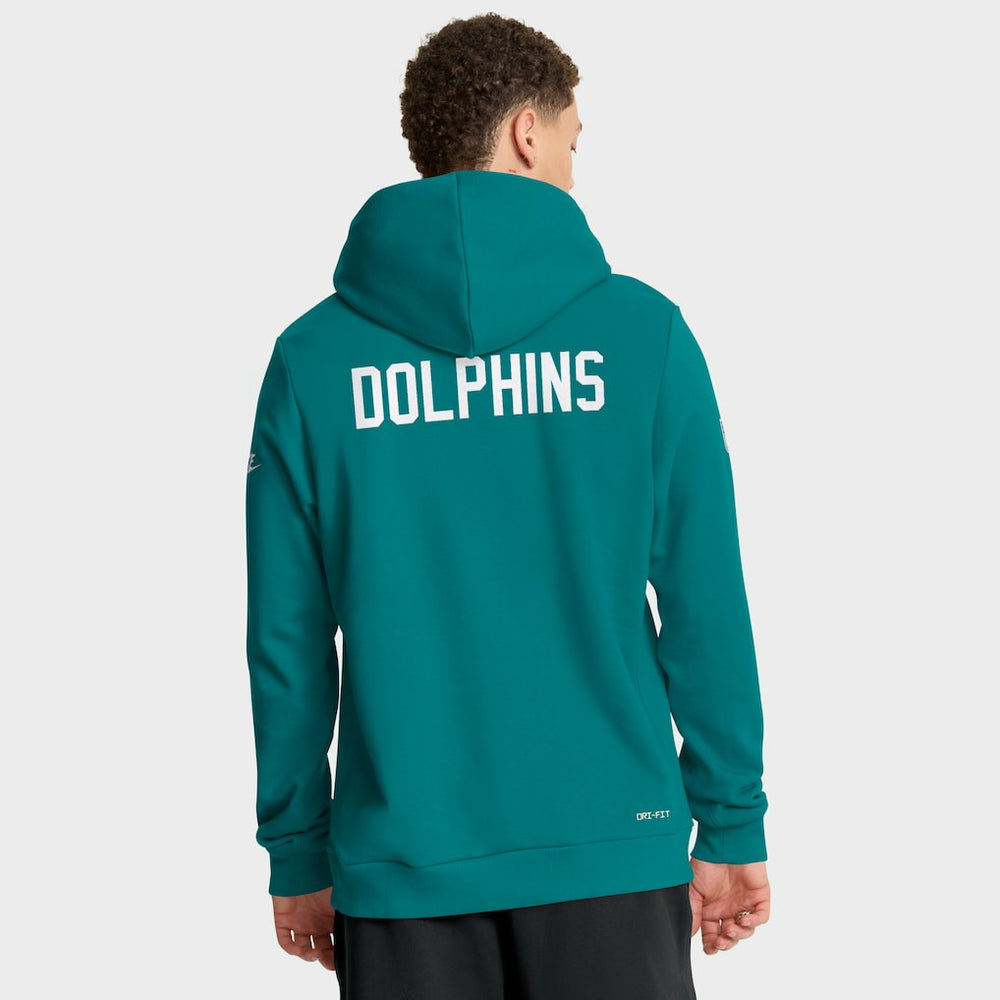 Miami Dolphins Sideline Standard Issue Alt 2 Dri-FIT Hoodie Aqua