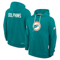 Miami Dolphins Sideline Standard Issue Alt 2 Dri-FIT Hoodie Aqua