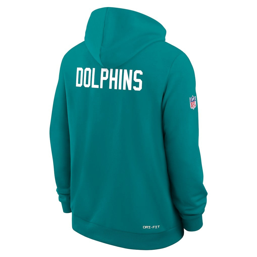 Miami Dolphins Sideline Standard Issue Alt 2 Dri-FIT Hoodie Aqua