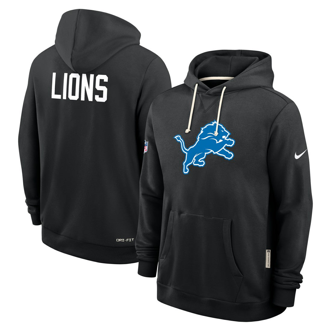 Detroit Lions Sideline Standard Issue Alt 2 Dri-FIT Hoodie Black