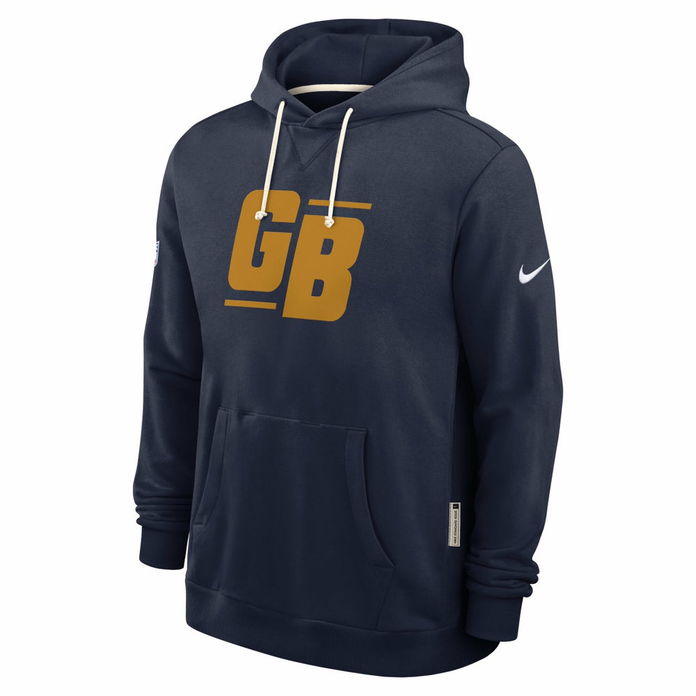 Green Bay Packers The 1923 Classic Sideline Dri-FIT Pullover Hoodie Navy