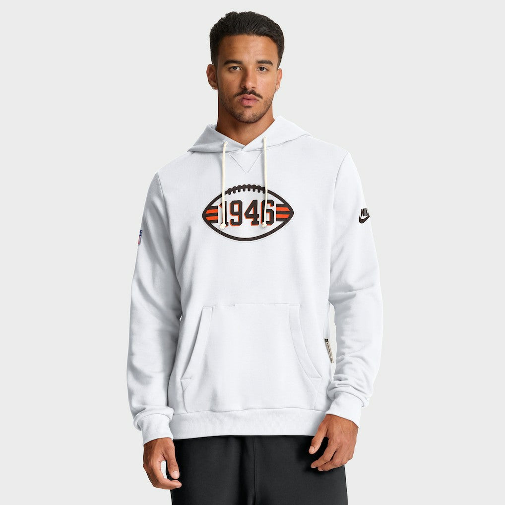 Cleveland Browns Sideline Standard Issue Alt 2 Dri-FIT Hoodie White
