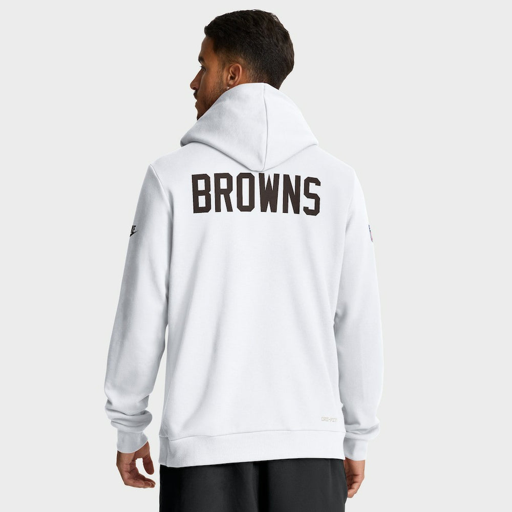 Cleveland Browns Sideline Standard Issue Alt 2 Dri-FIT Hoodie White