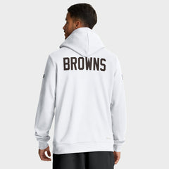 Cleveland Browns Sideline Standard Issue Alt 2 Dri-FIT Hoodie White