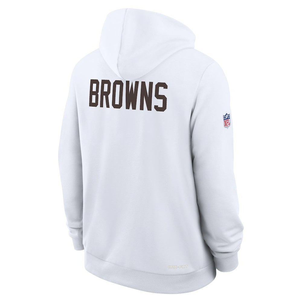 Cleveland Browns Sideline Standard Issue Alt 2 Dri-FIT Hoodie White