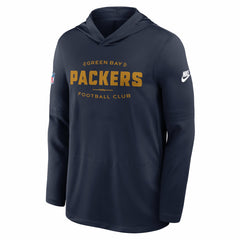 Green Bay Packers The 1923 Classic Pass Accuracy Dri-FIT Long Sleeve Hoodie T-Shirt Navy