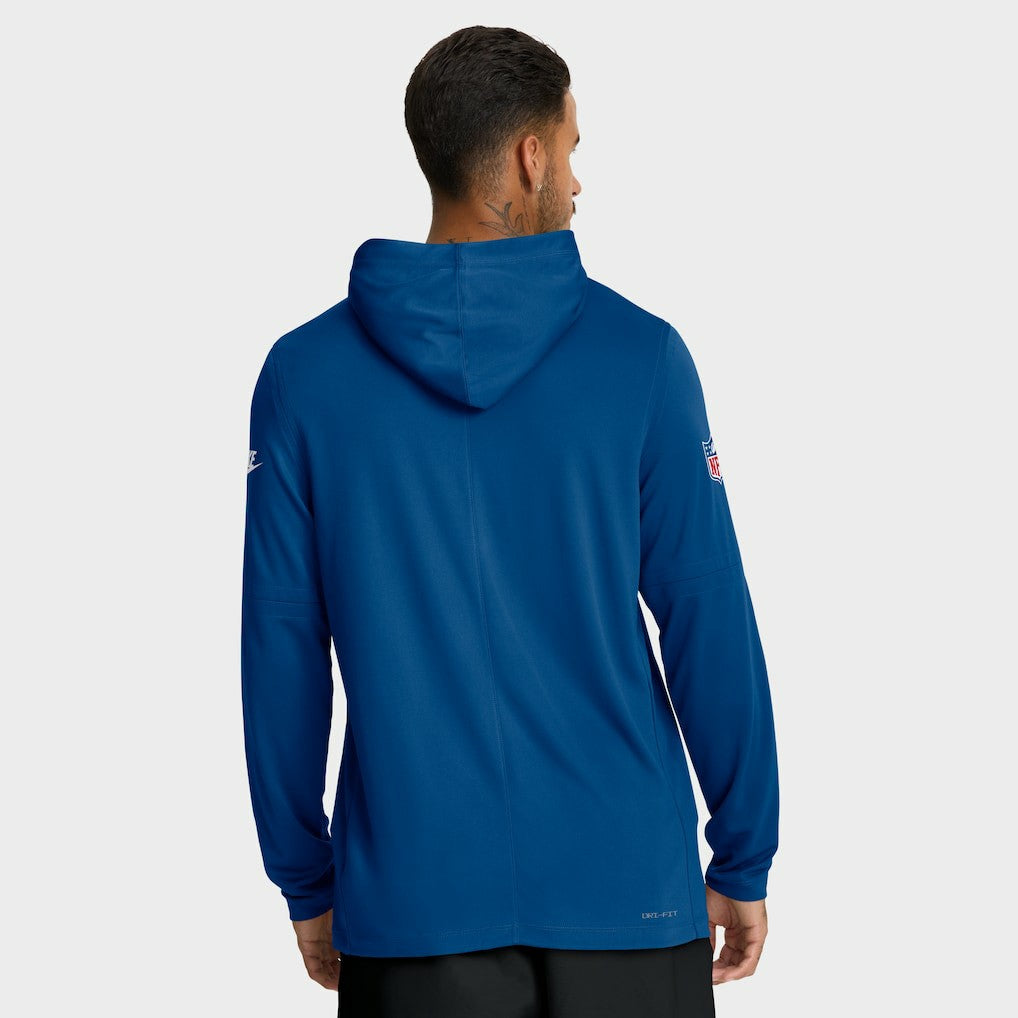 Indianapolis Colts Sideline Pass Accuracy Dri-FIT Long Sleeve Hoodie T-Shirt Royal