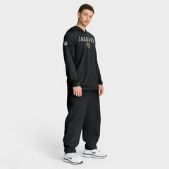 Jacksonville Jaguars Sideline Pass Accuracy Dri-FIT Long Sleeve Hoodie T-Shirt  Black