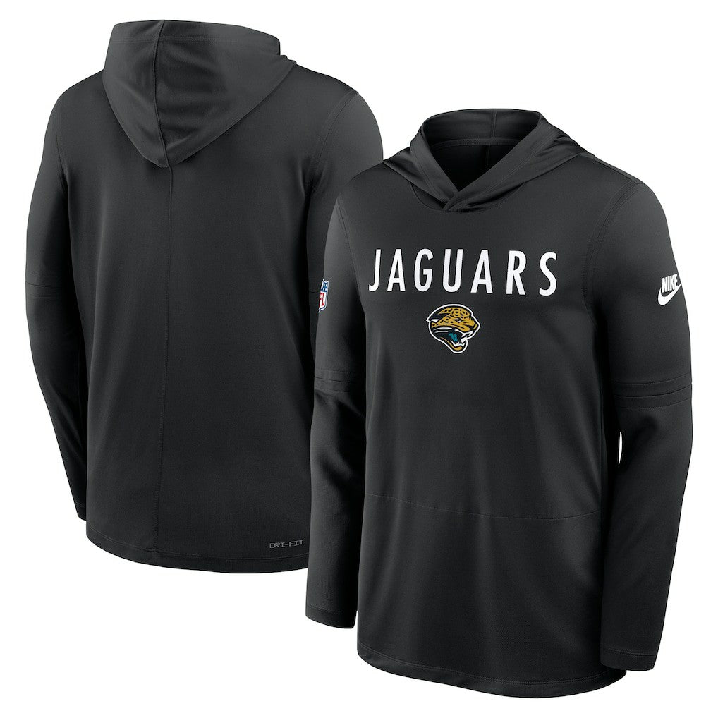Jacksonville Jaguars Sideline Pass Accuracy Dri-FIT Long Sleeve Hoodie T-Shirt  Black