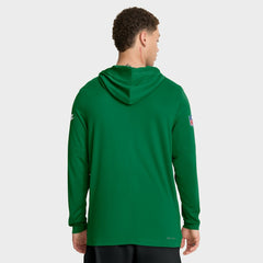 Philadelphia Eagles Sideline Pass Accuracy Dri-FIT Long Sleeve Hoodie T-Shirt  Kelly Green