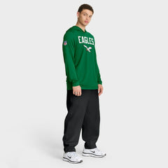 Philadelphia Eagles Sideline Pass Accuracy Dri-FIT Long Sleeve Hoodie T-Shirt  Kelly Green