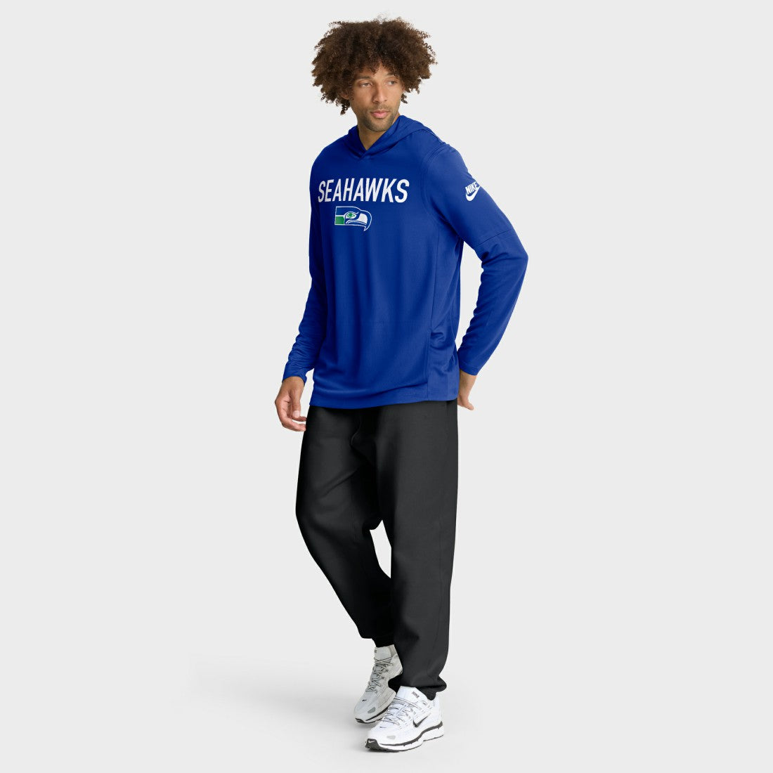 Seattle Seahawks Sideline Pass Accuracy Dri-FIT Long Sleeve Hoodie T-Shirt Royal