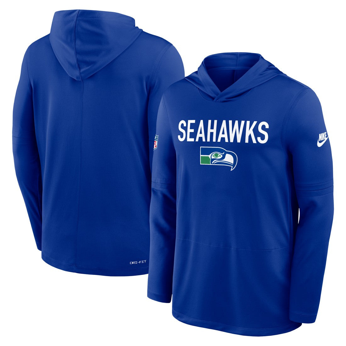 Seattle Seahawks Sideline Pass Accuracy Dri-FIT Long Sleeve Hoodie T-Shirt Royal