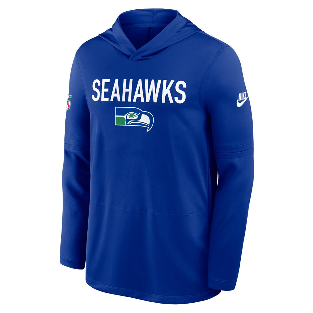 Seattle Seahawks Sideline Pass Accuracy Dri-FIT Long Sleeve Hoodie T-Shirt Royal