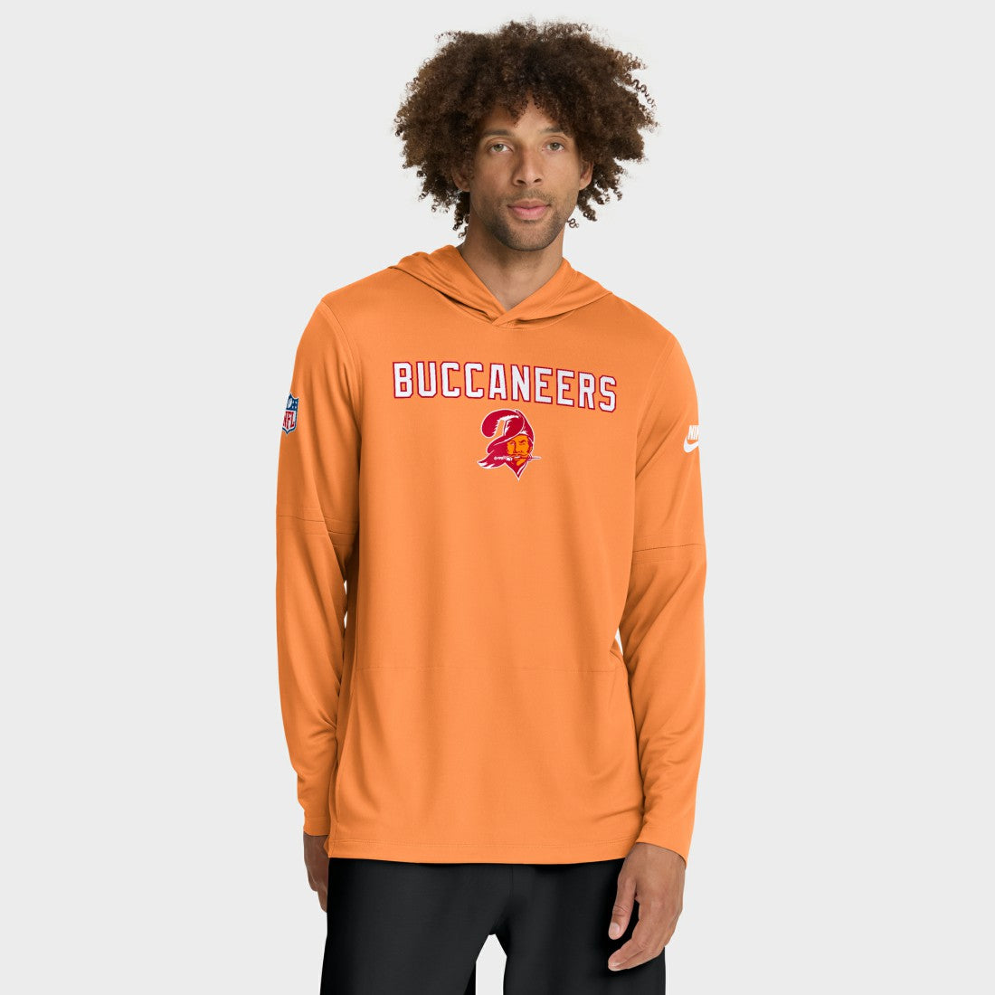 Tampa Bay Buccaneers Sideline Pass Accuracy Dri-FIT Long Sleeve Hoodie T-Shirt Orange