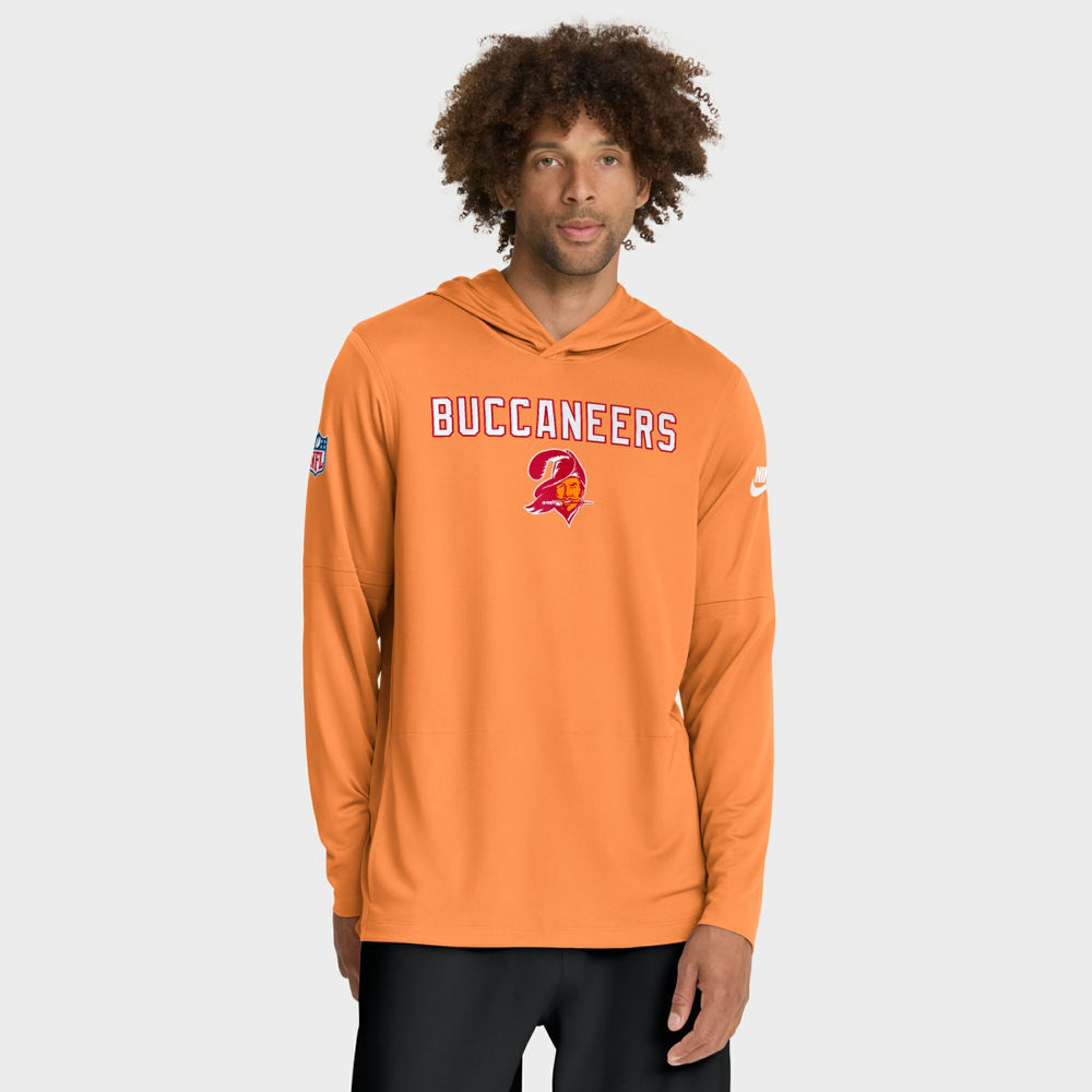 Tampa Bay Buccaneers Sideline Pass Accuracy Dri-FIT Long Sleeve Hoodie T-Shirt Orange