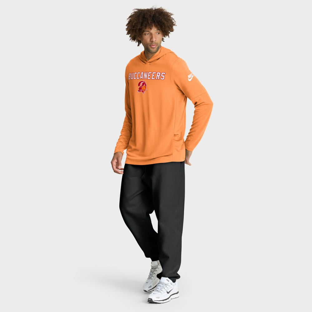 Tampa Bay Buccaneers Sideline Pass Accuracy Dri-FIT Long Sleeve Hoodie T-Shirt Orange