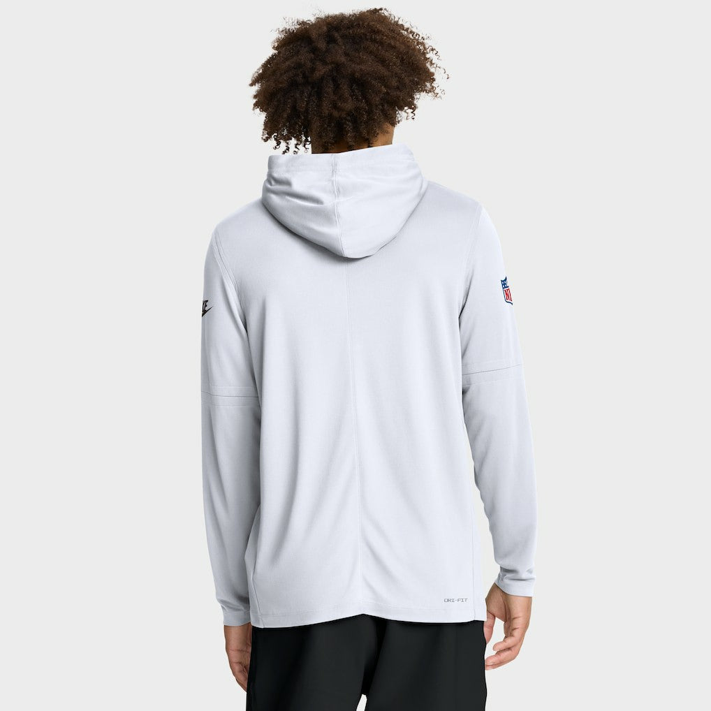 Cleveland Browns Sideline Pass Accuracy Dri-FIT Long Sleeve Hoodie T-Shirt White