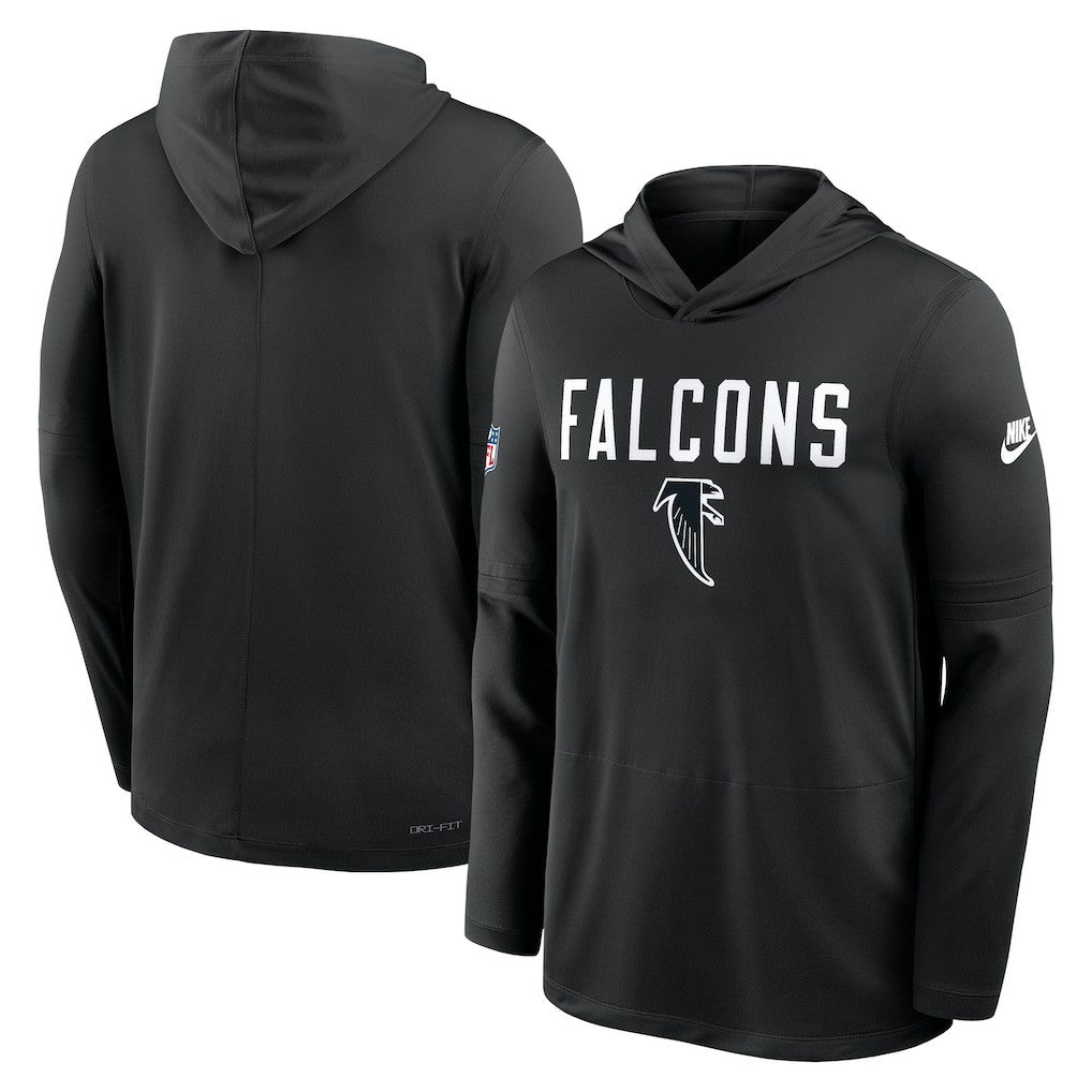 Atlanta Falcons Sideline Pass Accuracy Dri-FIT Long Sleeve Hoodie T-Shirt Black
