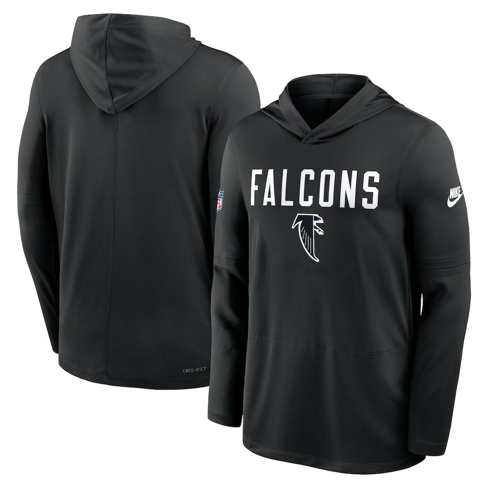 Atlanta Falcons Sideline Pass Accuracy Dri-FIT Long Sleeve Hoodie T-Shirt Black