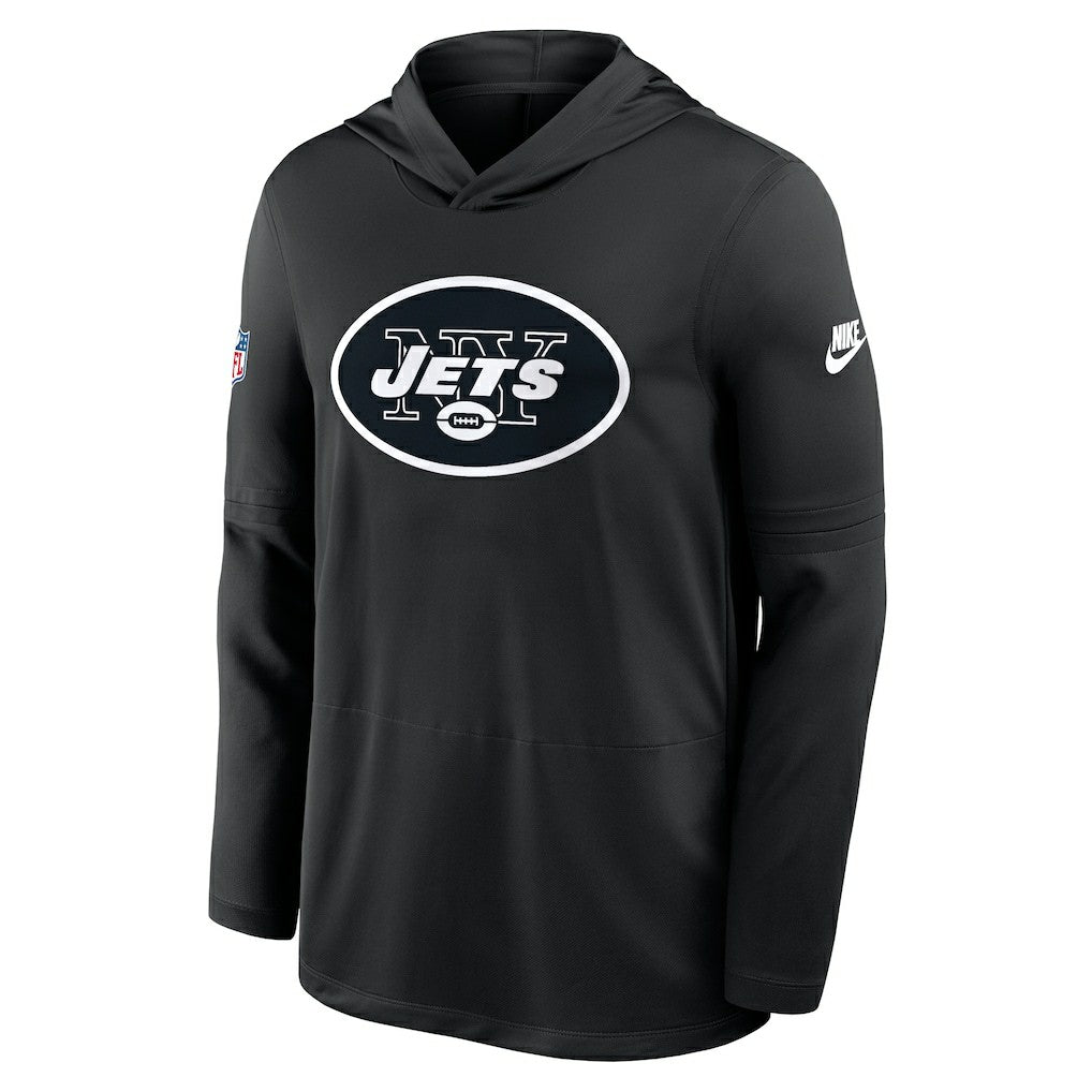 New York Jets Sideline Pass Accuracy Dri-FIT Long Sleeve Hoodie T-Shirt Black