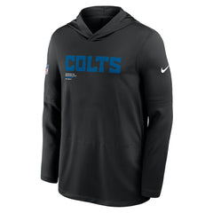 Indianapolis Colts Sideline Pure Fury Performance Long Sleeve Hoodie T-Shirt Black