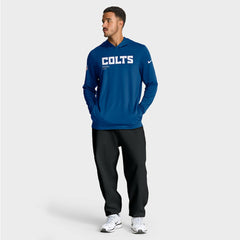 Indianapolis Colts Sideline Pure Fury Performance Long Sleeve Hoodie T-Shirt Royal